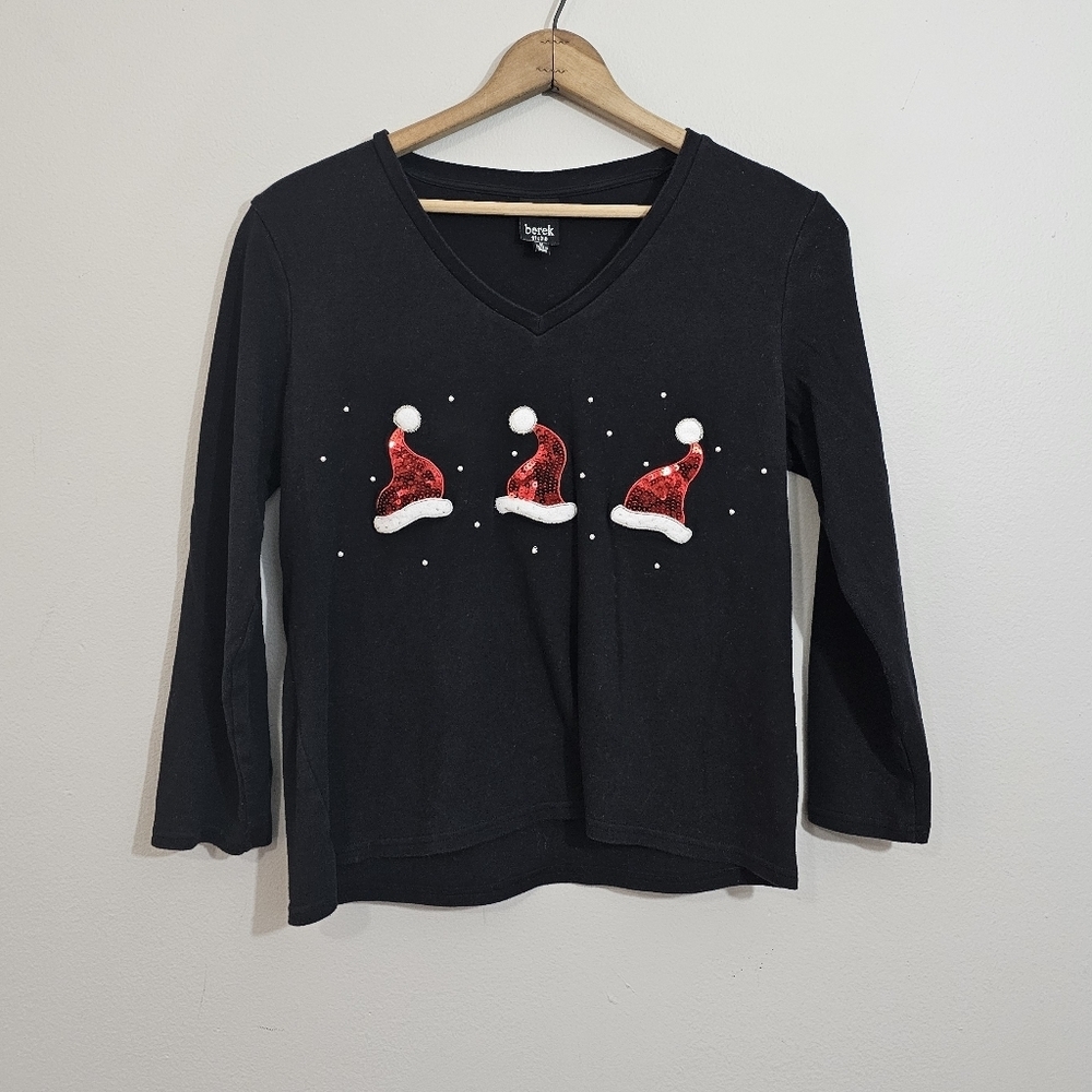 Berek Christmas Sequined Santa Hat Top